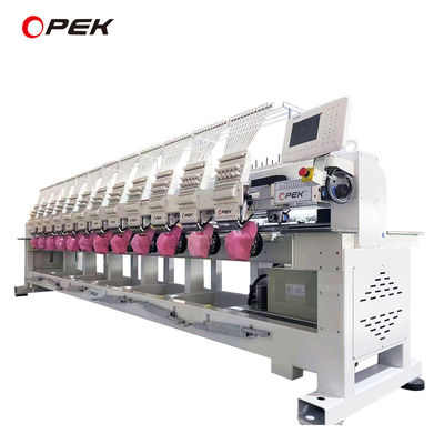 12 conception de la machine de broderie informatisée à tête avec changement de couleur automatique et découpage