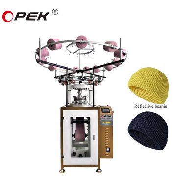 Machine de tricot à chapeau réfléchissant 7G-18G avec alimentation 2F-10F
