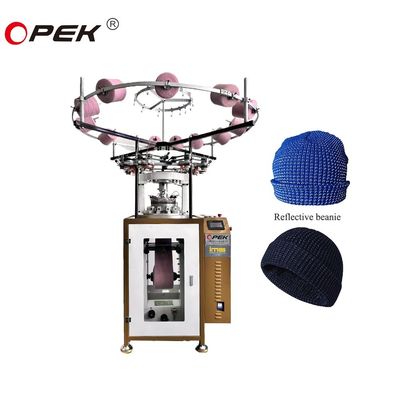 Machine de tricot à chapeau réfléchissant 7G-18G avec alimentation 2F-10F