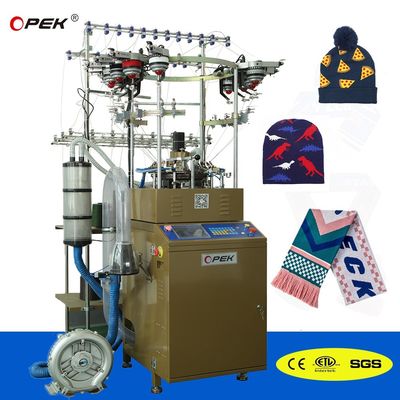 Machine à tricoter Jacquard entièrement informatisée à écran tactile pour chapeaux et foulards de sport 325 KG