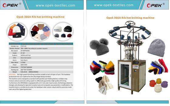 1X1 2X1 2X2 Machine à tricoter des bonnets à côtes pour couture à l'échelle du poisson, gaufres et chapeaux d'hiver