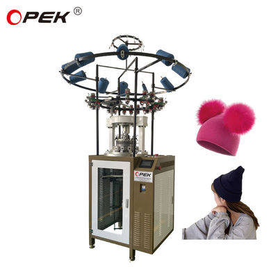 Méthode de tricot double Balance de poisson et couture de gaufre Tissage de chapeaux à côtes Machine de tricot