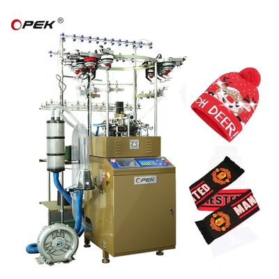 Machine à tricoter chapeau et écharpe à haute vitesse circulaire à l'épreuve du vent pour les motifs de Jacquard