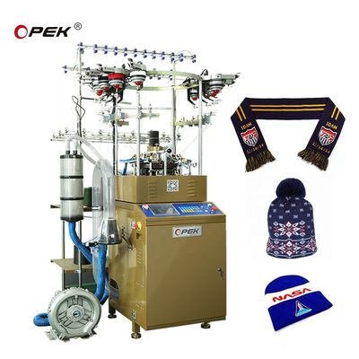 Machine à tricoter circulaire entièrement informatisée pour fabriquer chapeaux et foulards
