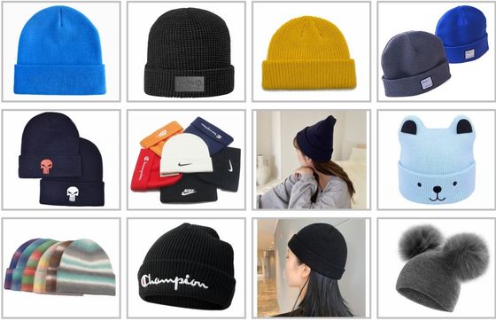Machine à tricoter de calibre 7G-18G pour chapeaux en polyester tricotés à la côte et chapeaux en laine élégants