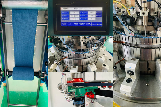 Machine à tricoter circulaire sans couture avec alimentateur 2F-10F et vitesse 60-80RPM