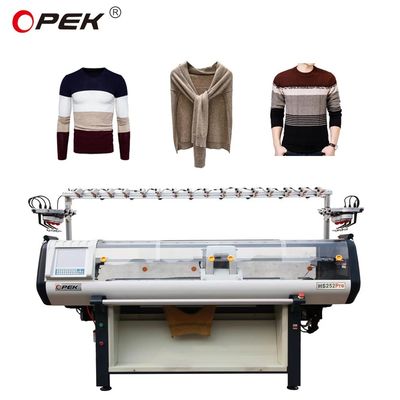 Méthode de tricot double 650 kg 52 pouces Machine de tricot à plat informatisée pour pull