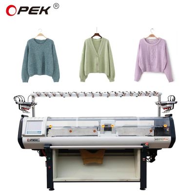 Méthode de tricot double 650 kg 52 pouces Machine de tricot à plat informatisée pour pull