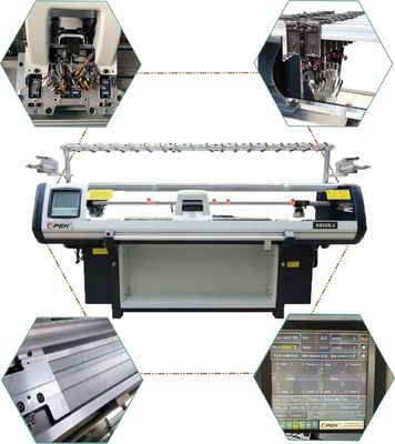 Machine à tricoter à plat de pull informatisé à vitesse de 1,6 m/s et capacité de Jacquard