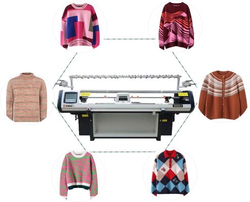 Machine à tricoter à plat de pull informatisé à vitesse de 1,6 m/s et capacité de Jacquard