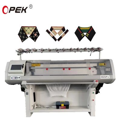Machine à tricoter à double système pour la production de cols de pull