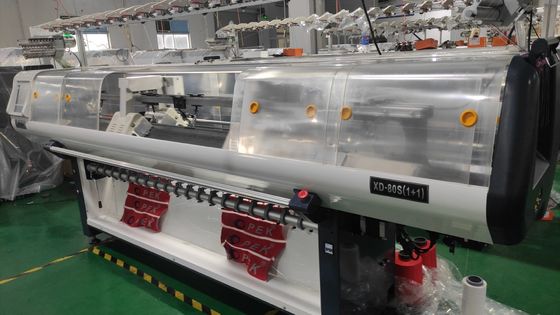 Machine à tricoter à col double tête de calibre 10GG pour la production de pulls de 80 pouces de largeur