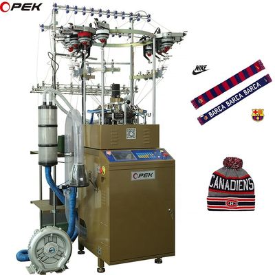 Opek Multicolor Jacquard Machine à tricoter chapeau et écharpe informatisée pour les besoins des magasins de vêtements