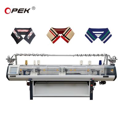 Système unique Opek Machine à tricoter à plat Sélection entièrement Jacquard pour le tricot de bout