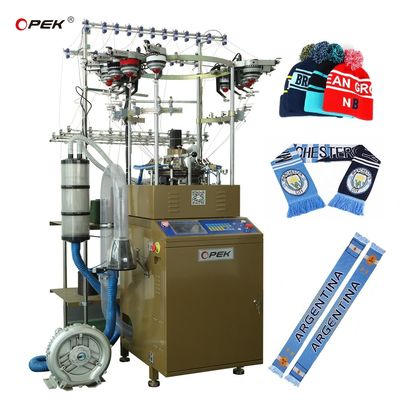 Machine à tricoter à chapeau sans couture avec double système