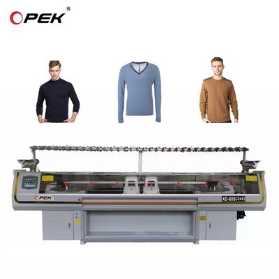 Machine à tricoter à plat entièrement Jacquard 650 KG Double système 52 pouces pour la production à domicile