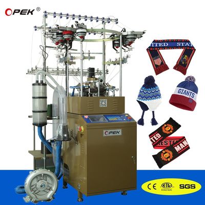14 GG Gauge 1KW OPEK Circulaire Jacquard Équipe de football écharpe Machine à tricoter pour écharpes