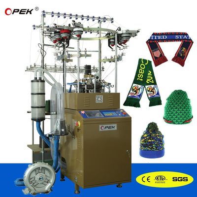 Machine à tricoter à chapeau à crochet industriel à alarme entièrement automatique pour le support technique vidéo