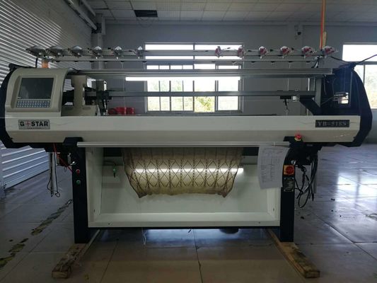 Machine à tricoter à carrosserie unique à système unique entièrement à jacquard plat avec informatisation