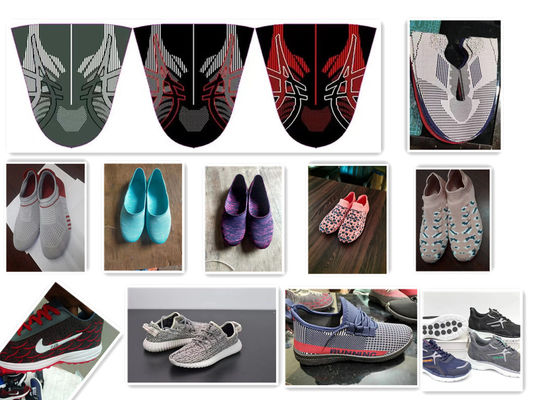 3 Système 14gg chaussures machine à tricoter haute avec 36 pouces 2350 * 950 * 1700 mm avec des matériaux