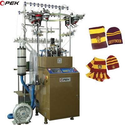 Vente au détail Opek Multicolor Jacquard enfants chapeau de bonnet machine à tricoter Alarme entièrement automatique