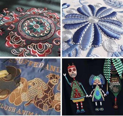 6 têtes 1200 tours par minute Machine de broderie informatisée avec KOBAN Crochet rotatif et capteur