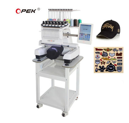 Opek à tête unique 12/15 Aiguilles Cap d'ordinateur Machine de broderie à domicile pour tapis et jeans