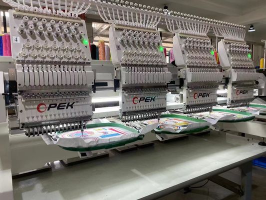 Machine de broderie intégrée 110V-220V Opek Cap 4 Head pour la broderie plate de vêtements à casquette