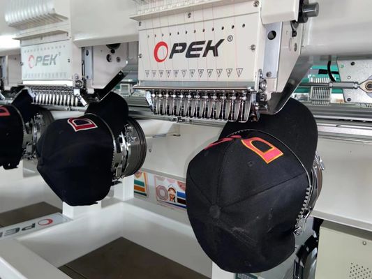 Machine de broderie intégrée 110V-220V Opek Cap 4 Head pour la broderie plate de vêtements à casquette