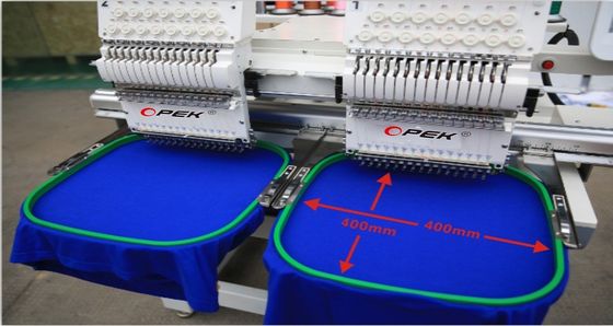 Machine de broderie informatisée portable à 2 têtes avec une puissance de 600 W et une surface de 450 * 440 mm