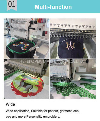 Machine de broderie informatique à haute précision 12 couleurs 6 têtes avec système de contrôle Dahao