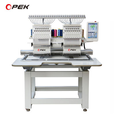 1200 RPM Vitesse maximale 2 têtes Machine de broderie informatisée Idéal pour les magasins de vêtements