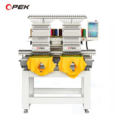 1200 RPM Vitesse maximale 2 têtes Machine de broderie informatisée Idéal pour les magasins de vêtements