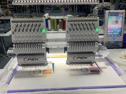 110V-220V alimentation intégrée 2 têtes machine de broderie informatisée pour 14 langues