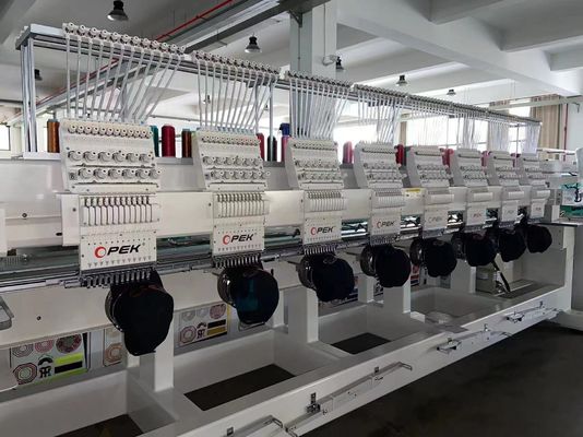 Opek 8 têtes machine à broderie avec 500 mm d'intervalle entre les têtes et 60 * 60 cm taille de la table de travail