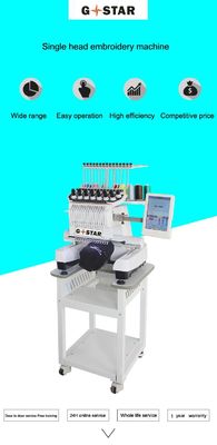 12 couleur 6 têtes Machine de broderie informatique avec 4 têtes et table de travail Taille 500*1200