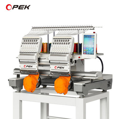 Machine de broderie à double tête avancée pour vêtements et chapeaux 450*400 mm