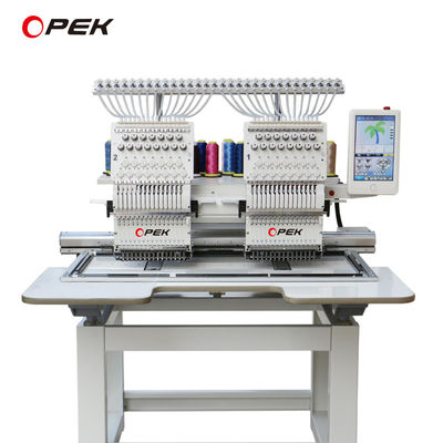 Machine de broderie à double tête avancée pour vêtements et chapeaux 450*400 mm