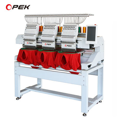 Machine de broderie de T-shirts OPEK avec ordinateur Dahao A15 et vitesse maximale de 1200 RPM