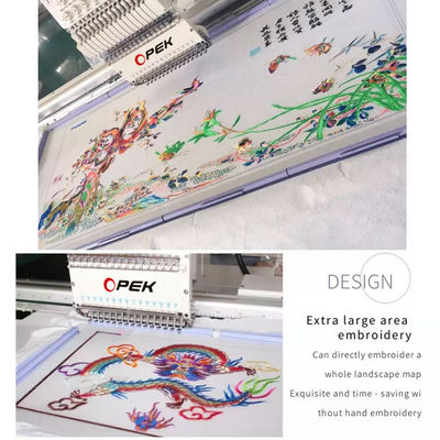 Machine de broderie à haute vitesse maximale de 1200 tours par minute avec grande surface de broderie de l'OPEK