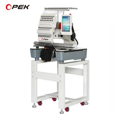 Machine de broderie à tête unique OPEK informatisée pour la fabrication de t-shirts à casquette et de logos plats