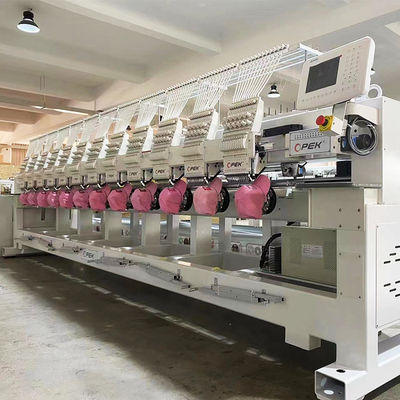 Machine à broderie à haute vitesse multi-têtes informatisée avec un intervalle de tête de 400 mm