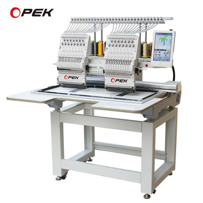 OPEK deux double double 2 têtes machine à broder pour le chapeau T-shirt chapeau plat vente informatisée