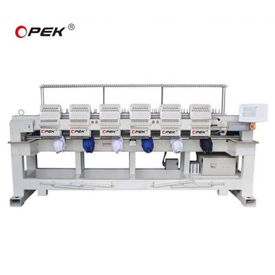Machine de broderie à haute vitesse OPEK 6 têtes pour la fabrication de t-shirts à bonnet plat