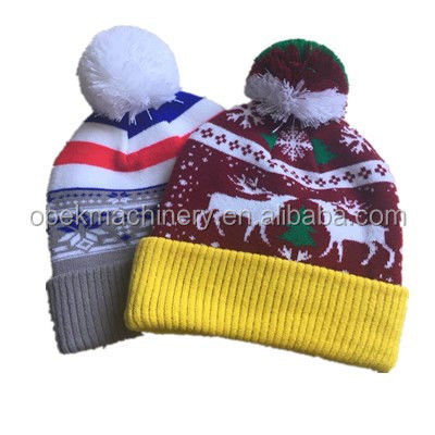 Machine à tricoter automatique à pompom à grande vitesse pour la production de pompom à bonnet de premier ordre