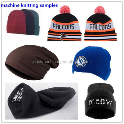 1 kW Machine à tricoter chapeaux et écharpes à bonnet Jacquard entièrement informatisée pour chapeaux tricotés