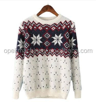 Trois Système 2790*2010*940mm Pullover 12G Machine à tricoter Jacquard plat informatisée