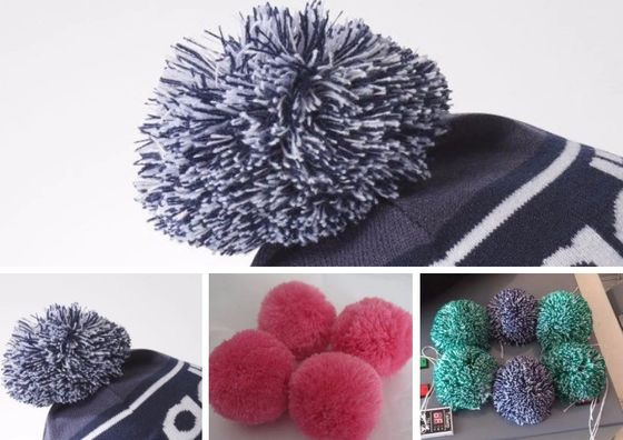 Machine de fabrication de pompons à grande vitesse avec une capacité de fil sophistiquée et sans contrôle informatisé
