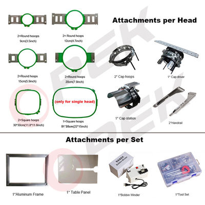 Machine de broderie informatisée de 300 W pour chapeau T-shirt plat