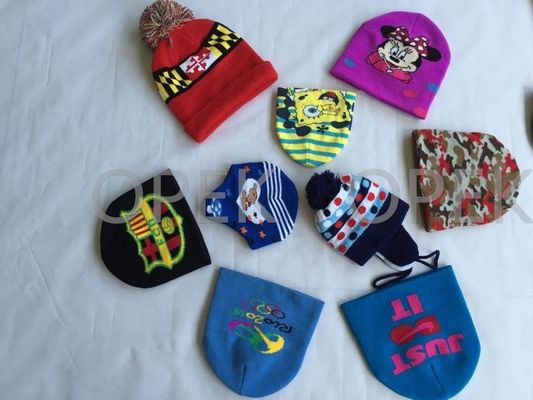 Ensemble de chapeaux et écharpes à double tricot Jacquard avec logo Capacité de production de 500 pièces par jour
